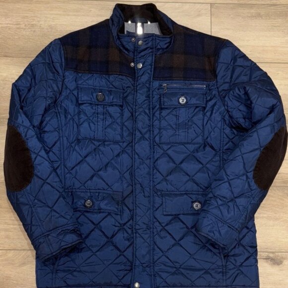 Cole Haan Signature Mixed Media Quilted Jacket size large - Picture 1 of 10